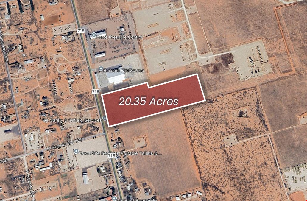 20.35 Acre Industrial Tract in Midland for Build to Suit