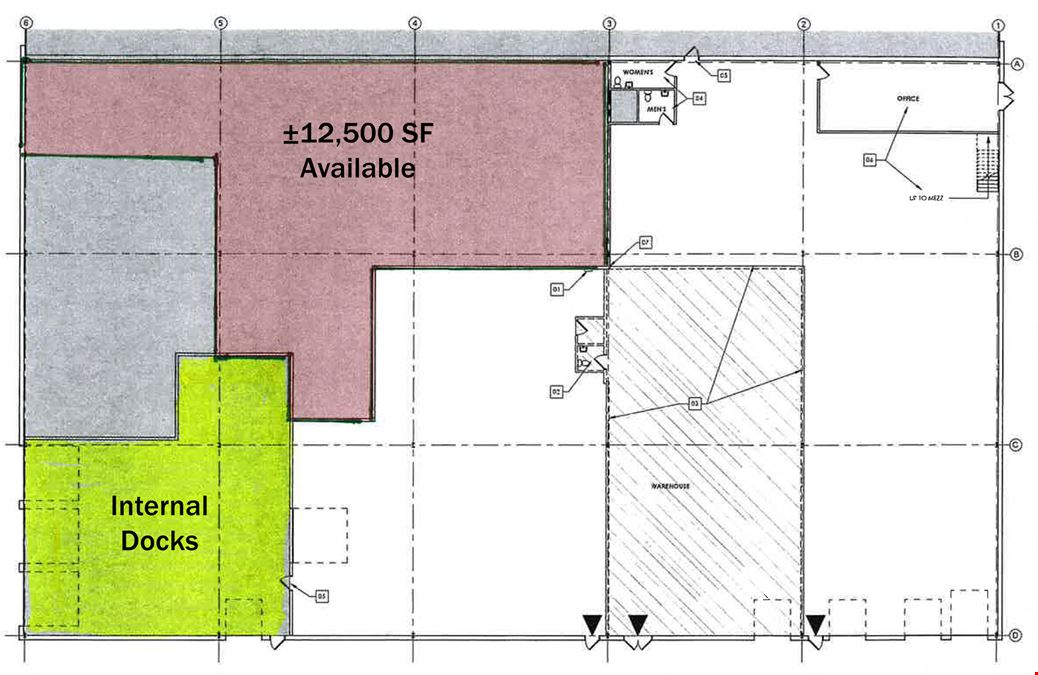 12,500 SF Warehouse Available with Office Space