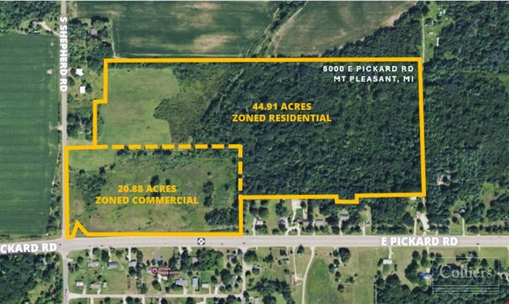 65.79-Acre Commercial & Residential Development Land | Mt. Pleasant, MI