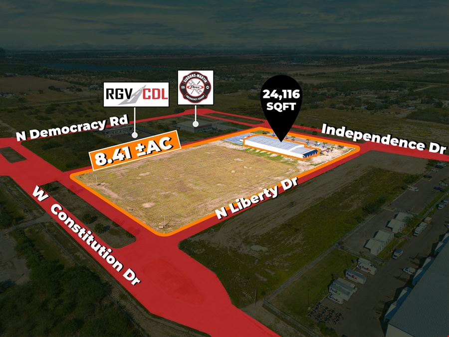 ±24,116 SF Industrial Warehouse | 8.41 ±AC |  Zoned Industrial | Edinburg, TX