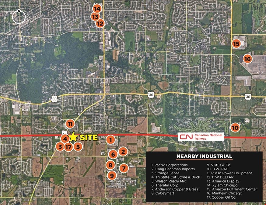 Vans Dr. & US 45 | ±10 AC Land Zoned I-2 in Will County for Sale