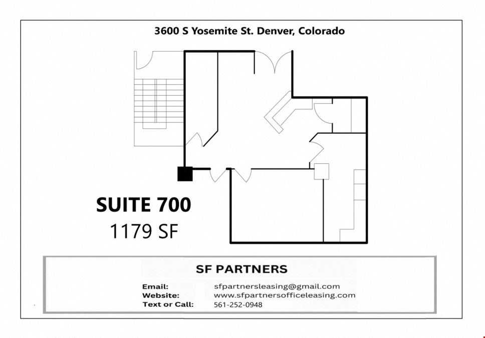 1179 SF Suite 700 Professional & Medical Office Space