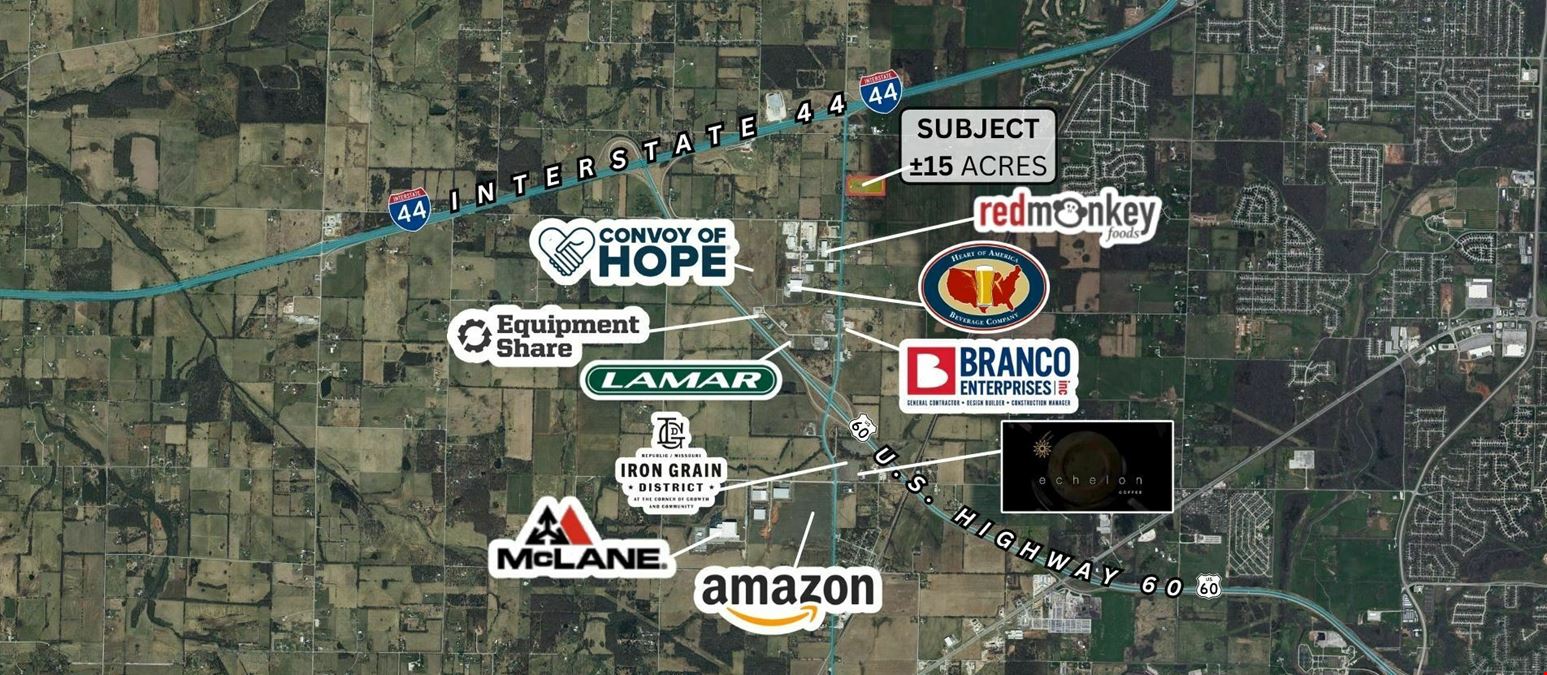 ±15 ACRES FOR SALE ON HIGHWAY MM NEAR AMAZON