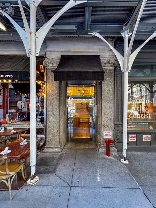 2,500 SF | 27 E 21 Street | Historic Retail Space Available in Prime Flatiron