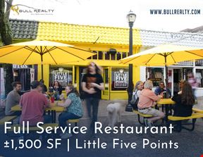 Full-Service Restaurant | ±1,500 SF | Little Five Points