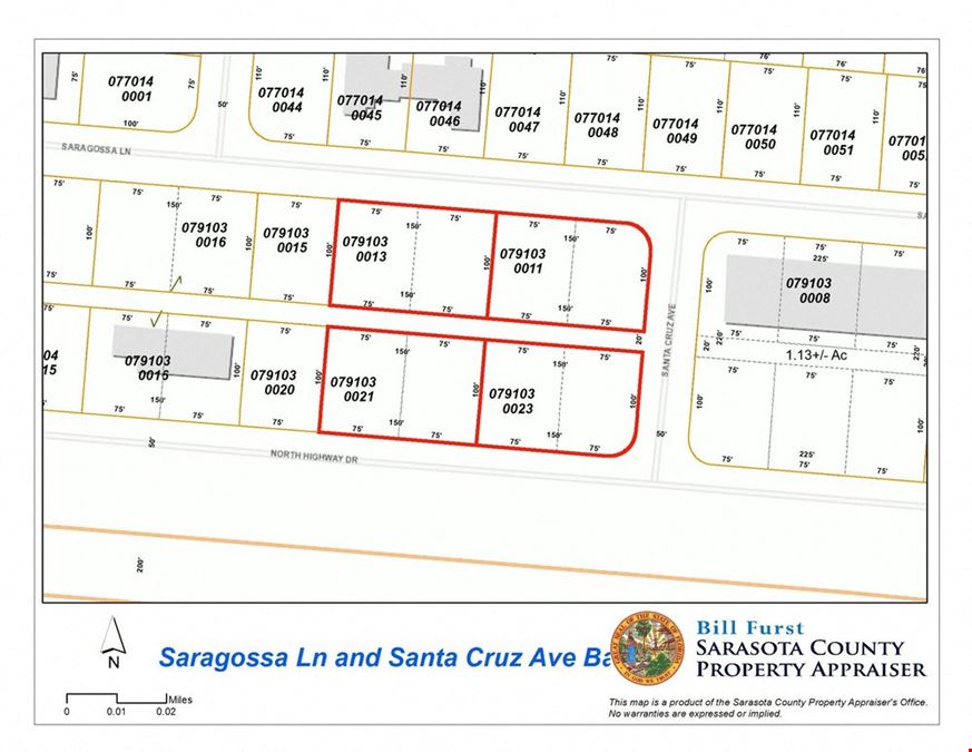 PRICE DROP! 1.36 Acres, Multifamily Land, near Warm Mineral Springs - Seller Financing