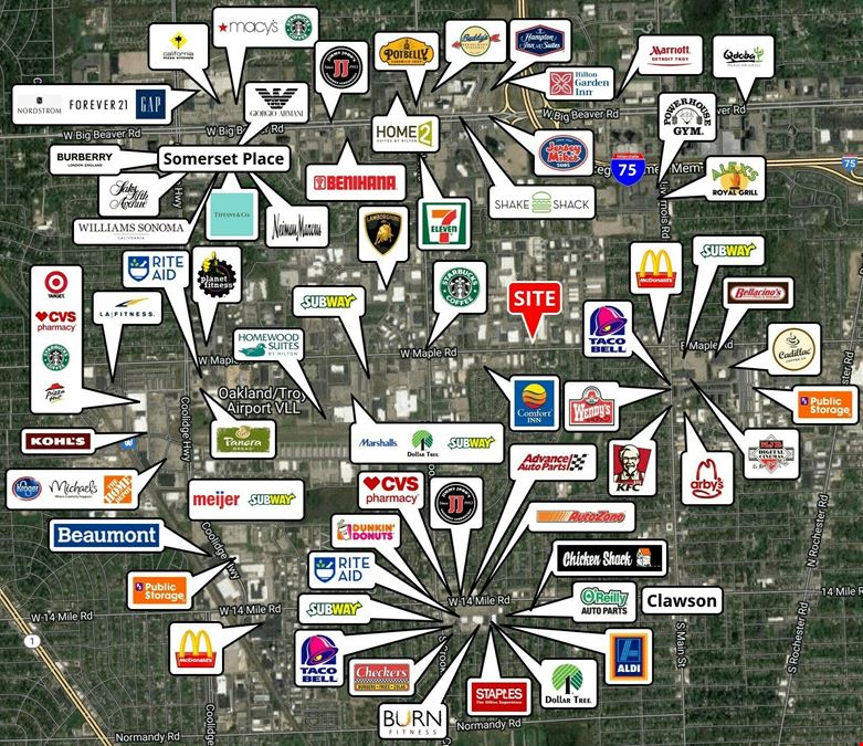 780 W. Maple Road & 0.64 AC Barrett Street