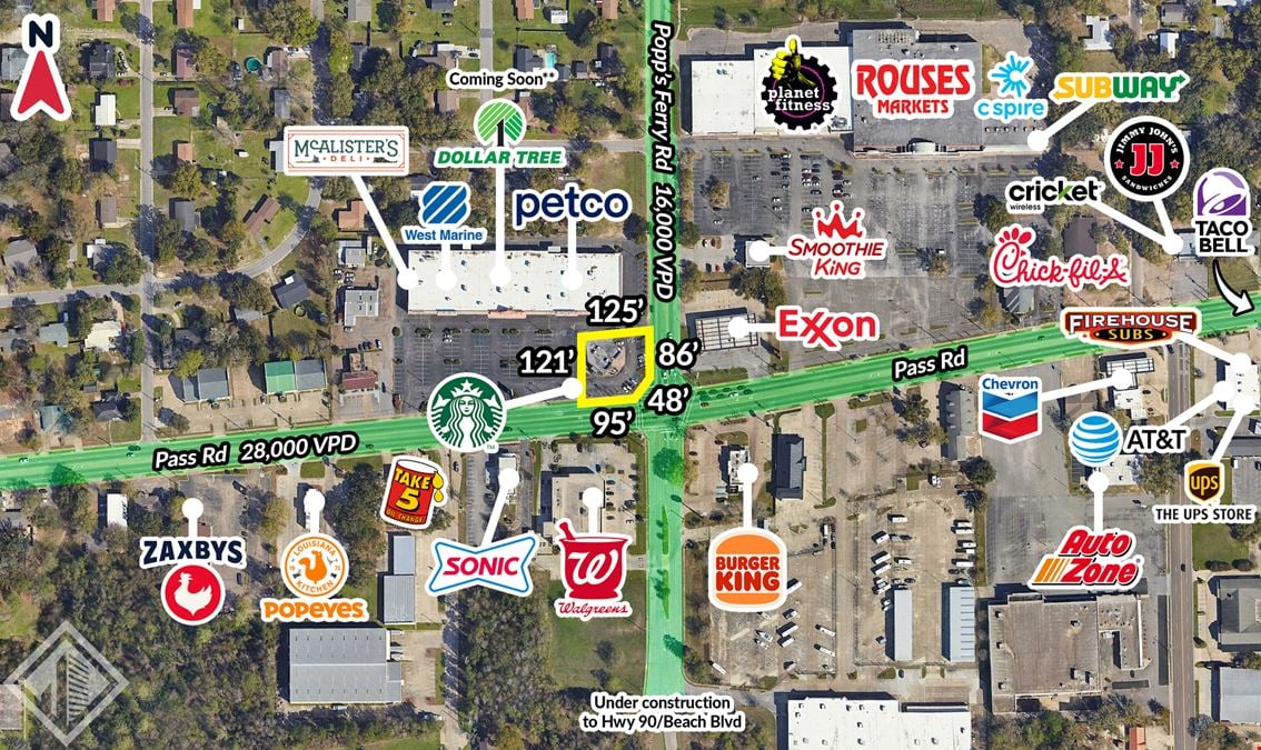 Exceptional Retail Space at Popp's Ferry and Pass Rd