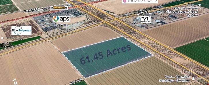 Industrial Land for Sale or Ground Lease in Buckeye