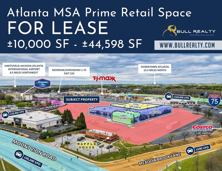 Atlanta MSA Prime Retail Space For Lease | ±10,000 SF - ±44,598 SF