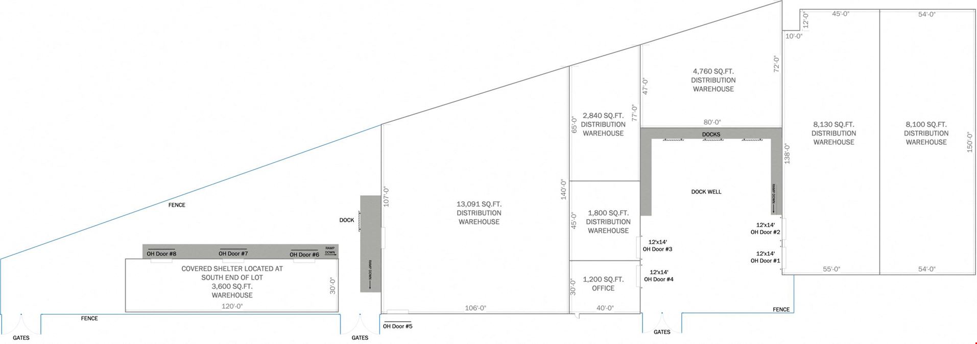 43,521 SQ.FT. WAREHOUSE W/STORAGE & OFFICE