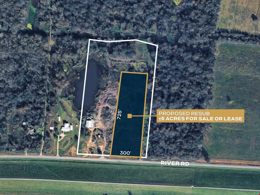 5 Acre Cleared Land Tract with 300 ft of Frontage along River Road