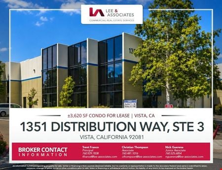 Preview of Industrial space for Rent at 1351 Distribution Way, Suite 3