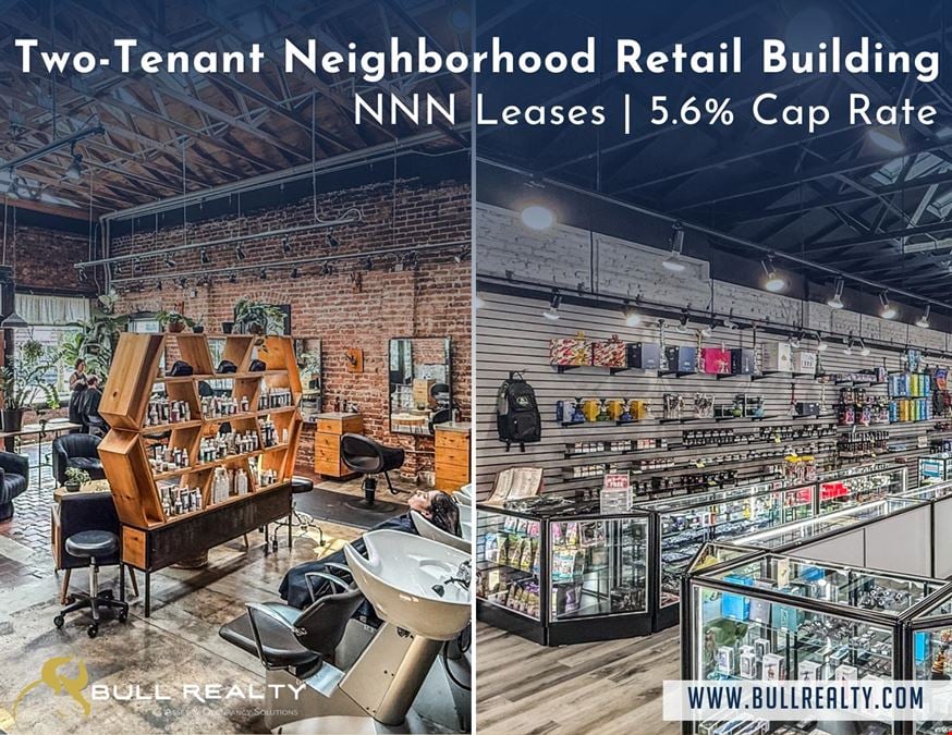 Two-Tenant Neighborhood Retail Building | NNN Leases | 5.6% Cap Rate