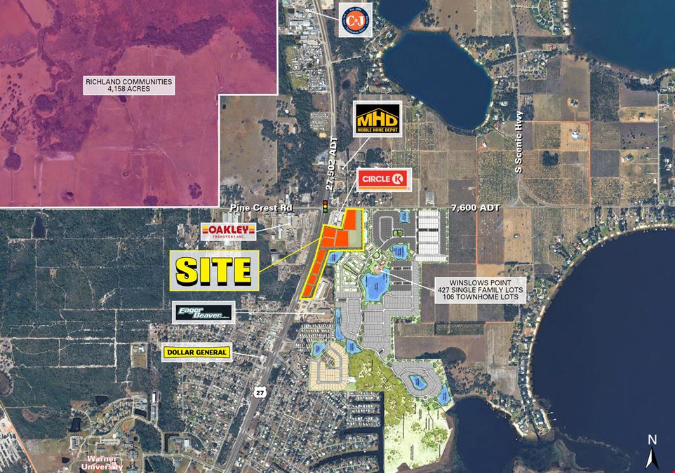 SEQ of US Hwy 27 & Pine Crest Rd