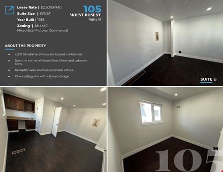 Preview of Retail space for Rent at 105 Mount Rose St Suite A, B & I