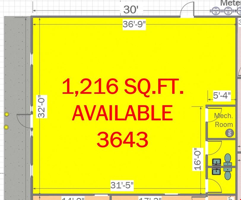 670 & 1,216 SQ.FT. FOR LEASE