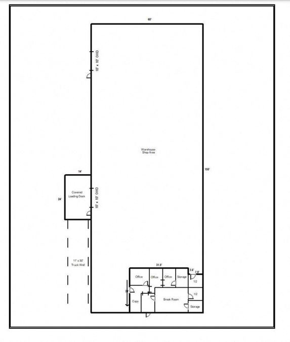 9300 SF Warehouse in Finley Island Park