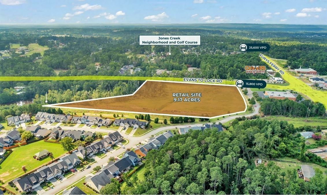 Preakness Plaza | Prime 9.17-Acre Retail Site | Evans, GA