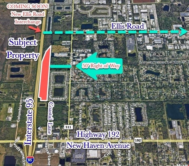 I-95 and Coastal Lane 25.009 Ac.  M-2 Heavy Industrial City of West Melbourne FL