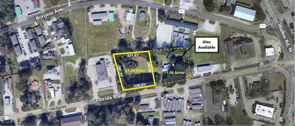 ±1.36 Acres Available on Florida Blvd. in Walker, LA