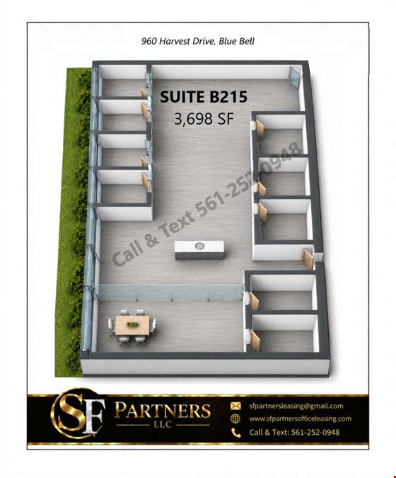 3698 SF Suite B215 Professional and Medical Office Space