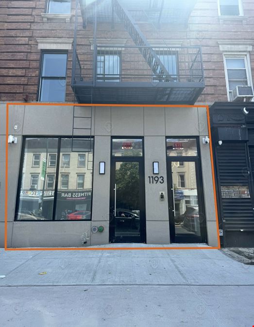 400 SF | 1193 Nostrand Ave | Vanilla Box Retail With Glass Frontage for Lease