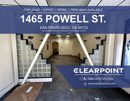 Preview of Retail space for Rent at 1465 Powell St