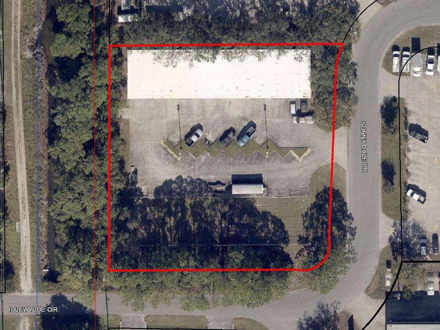 Warehouse with Fenced/Cleared Yard