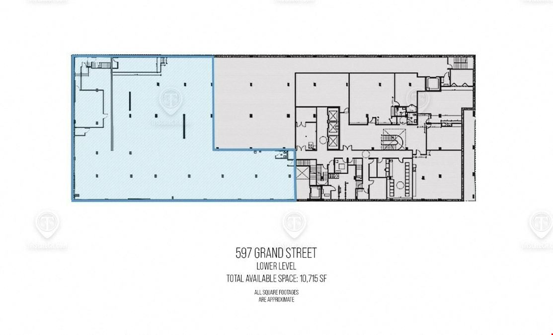 10,715 SF | 597 Grand Street | Newly Developed Retail Space With 55 Ft of Glass Frontage & Private Elevator for Lease