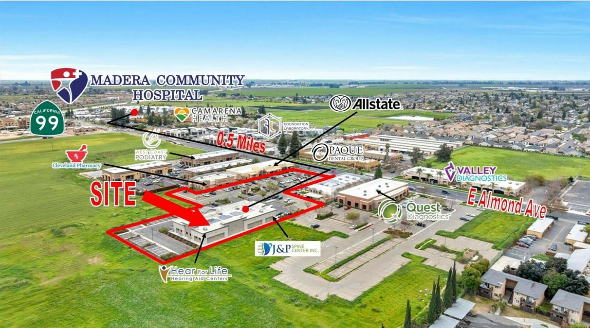 Medical Office Space in Excellent Condition 0.5 Miles from Madera Hospital