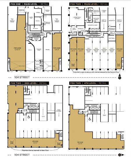 Preview of Retail space for Rent at 10226 - 104 Street & 10410 - 102 Avenue