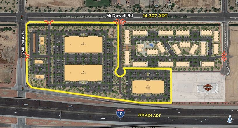 Preview of Retail space for Rent at SEC McDowell Rd & Sarival Ave