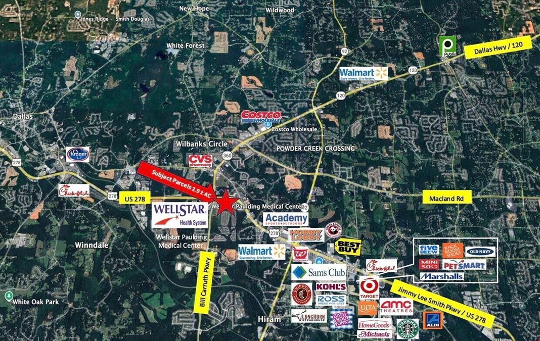 Near Wellstar Paulding Hospital |  2.9 +/- Acres Commercial Land