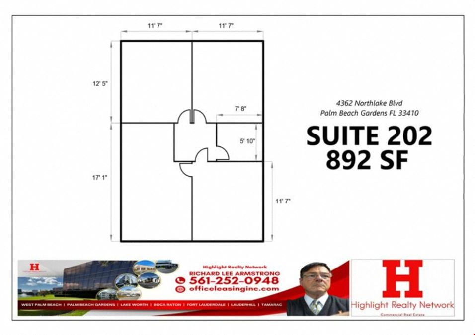 892 SF Suite 202 Professional and Medical Office Space
