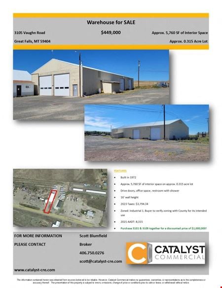 Preview of Industrial space for Sale at 3105 Vaughn Rd