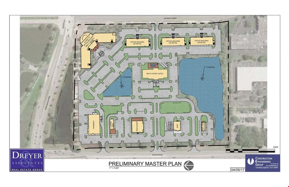 23±AC Development Site | Adjacent to Orlando-Melbourne Int'l Airport | Retail/Office/Hotel/Motel/Possible Multi-Family