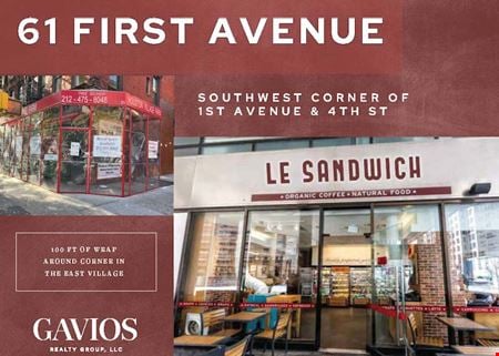 Preview of commercial space at 61 First Avenue