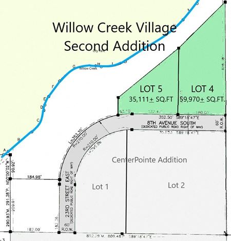 Preview of commercial space at LOTS 4-5 WILLOW CREEK VILLAGE 2ND ADDITION CITY LANDS 33-117-52