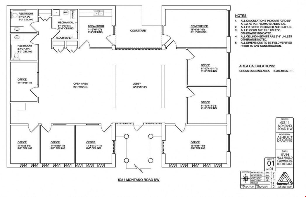 Free-Standing 2,908 SF Office with Montaño Frontage & 16 Spaces