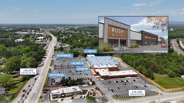 ±42,800 SF Anchor Suite Available | Rare Opportunity on Woodruff Road’s Busiest Intersection