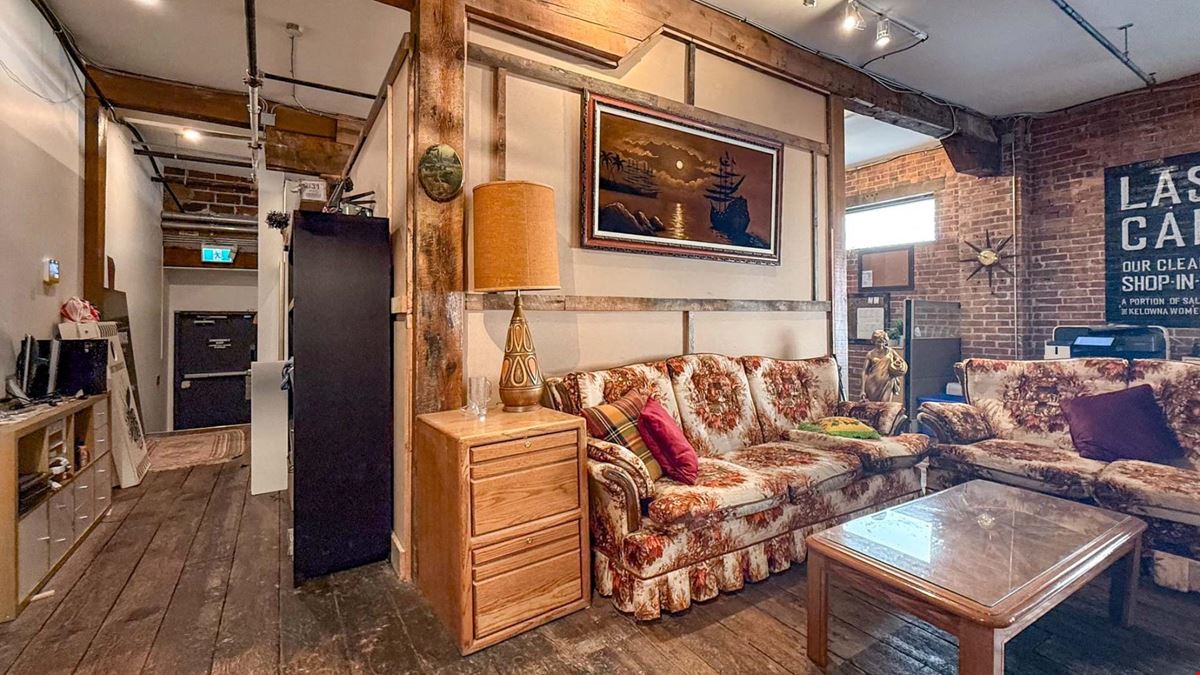 Commercial space available in the Old Cannery Building, an iconic three-storey brick building in Downtown Kelowna