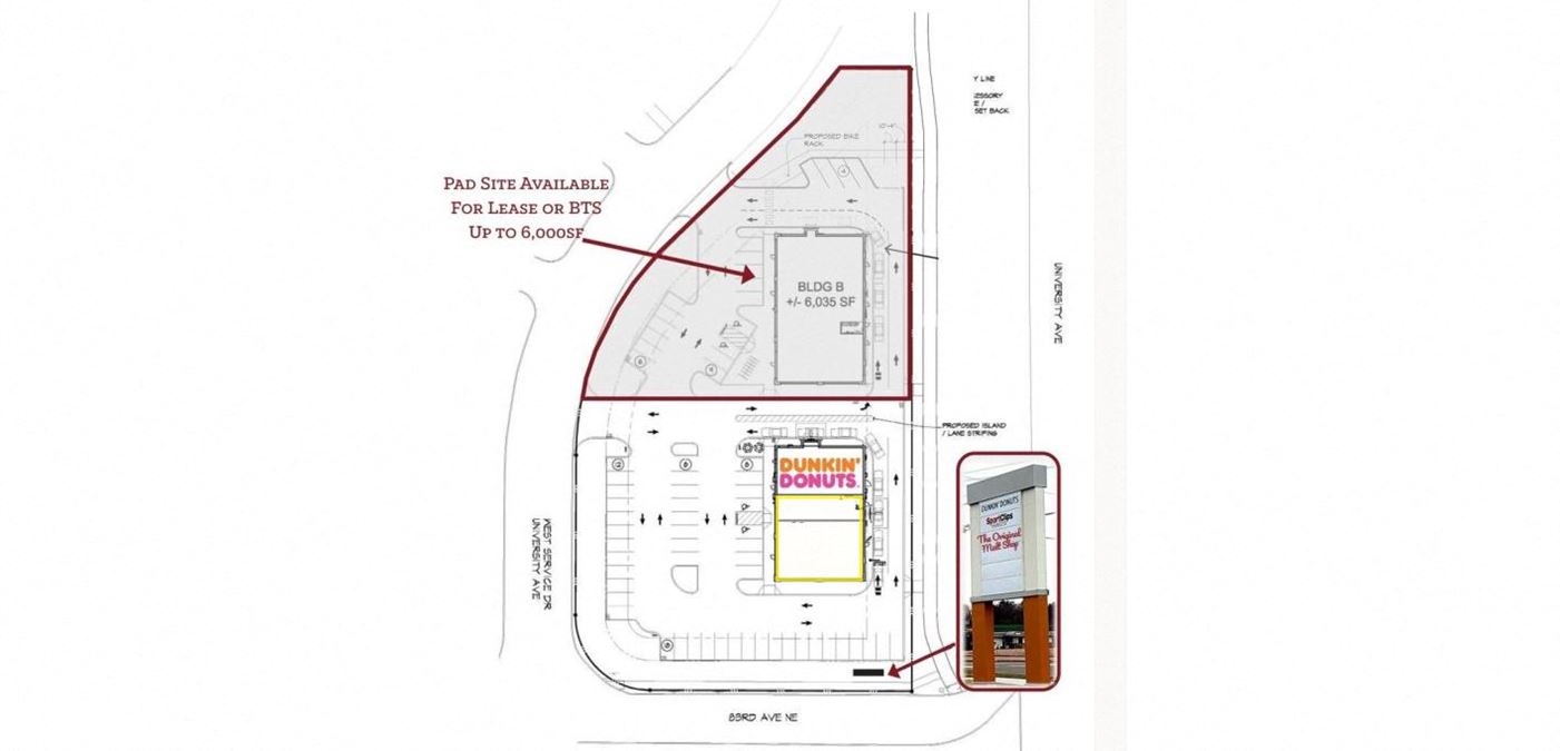 Fridley Retail - For Lease, Second Generation Restaraunt