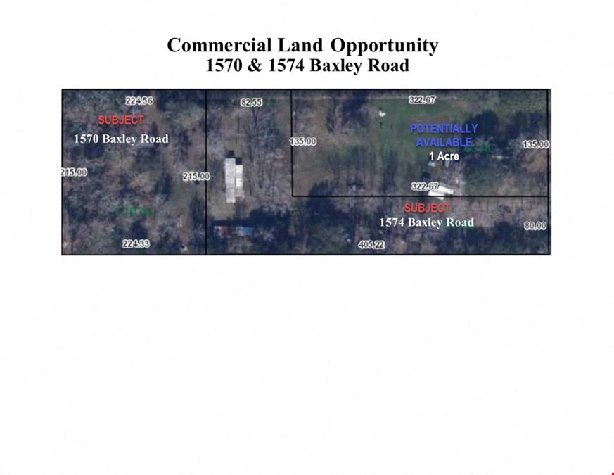 1570,1574 Baxley Road Land  Redevelopment Opportunity - Baxley Road & Blanding Near the First Coast Expressway Interchange  2.10 Acres - 2021-06 