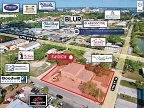 5,500 SF Free Standing Building in Downtown Bradenton CBD w/ fenced outside storage