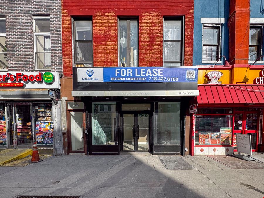 1,300 SF | 1143 Fulton Street | Retail Space with Glass Frontage & Basement for Lease