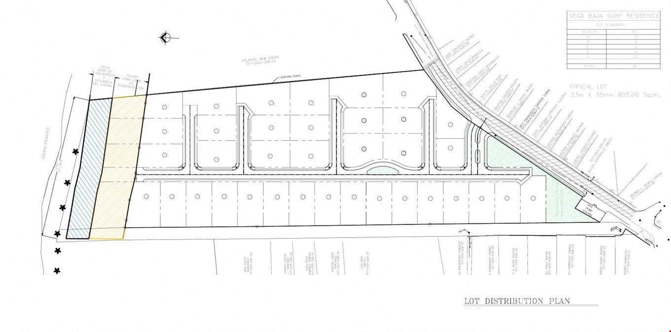Approved Beachfront Lot Subdivision in Vega Baja - FOR SALE