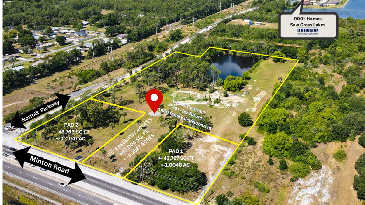 9.65+- Acres Commercial Acres in Major  Growth Area-Minton Road West Melbourne Florida