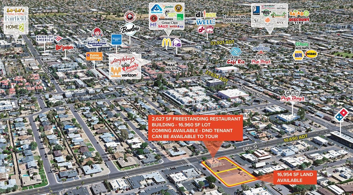 Freestanding Restaurant Bldg Coming Available & Adjacent Land Available