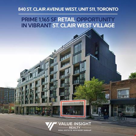 Preview of Retail space for Rent at 840 Saint Clair Avenue West